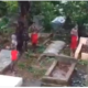 (VIDEO) 'Yahoo Boys' cut bathing soap in a cemetery