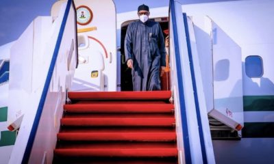 Finally! Buhari returns to Nigeria after UK medical check-up