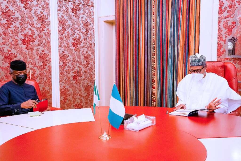 BREAKING: Osinbajo briefs Buhari after London return