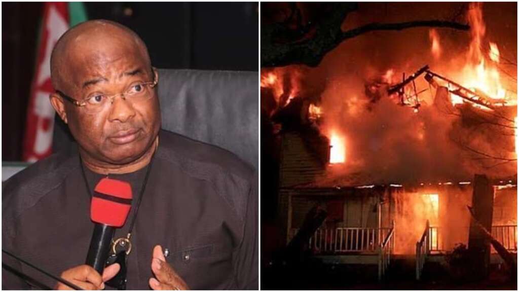 Unknown gunmen burnt governor of Imo State's country home, kill two