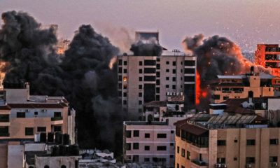 #GazaUnderAttack: More tension as reporter predicts collapse of Gaza building on air and it happen