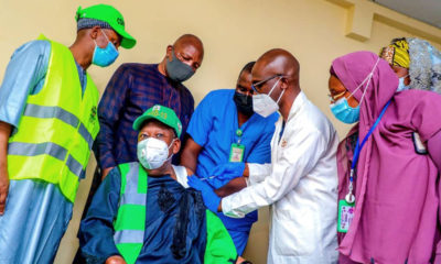 Ganduje, others receive second poke of COVID-19 vaccine