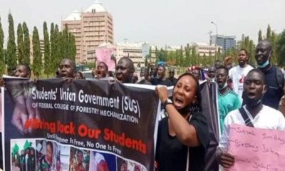 JUST IN: Parents of abducted Kaduna varsity students protest at National Assembly