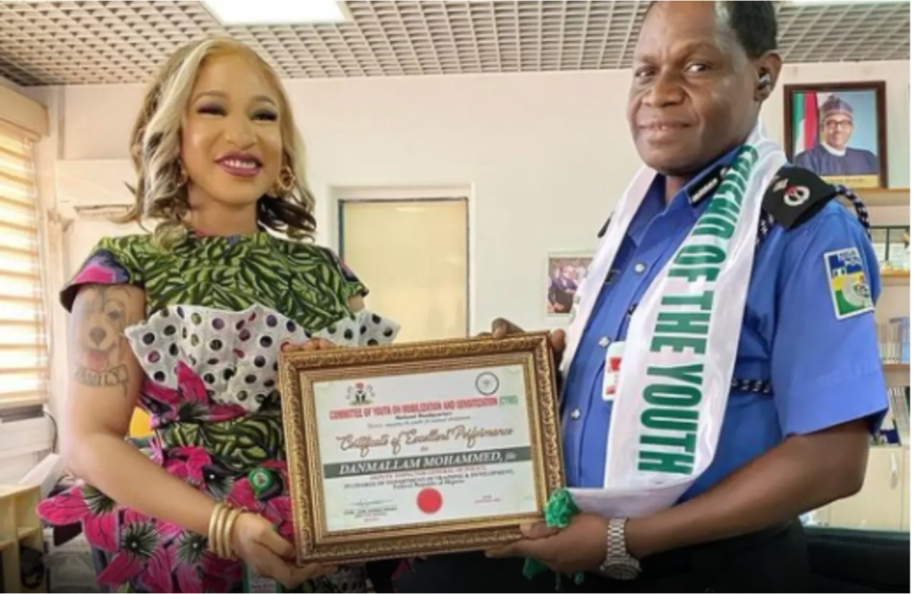 Tonto Dikeh honors Deputy Inspector General of Police