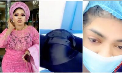 Reactions as Bobrisky flaunts his surgically enhanced bum