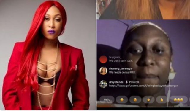 Cynthia Morgan cries out after she was attacked spiritually