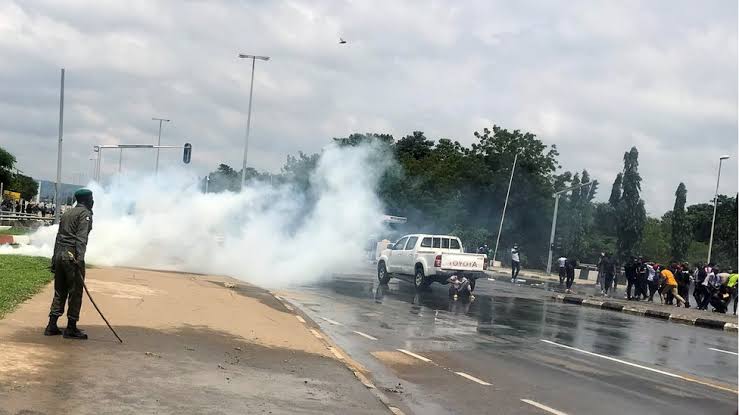 Breaking: Police Tear-Gas June 12 Protesters In Abuja