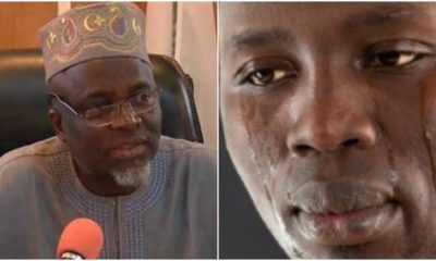 Picture of JAMB Registrar, Oloyede and a Student Crying