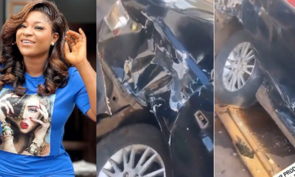 Nollywood Actress Destiny Etiko and others survived a ghastly accident