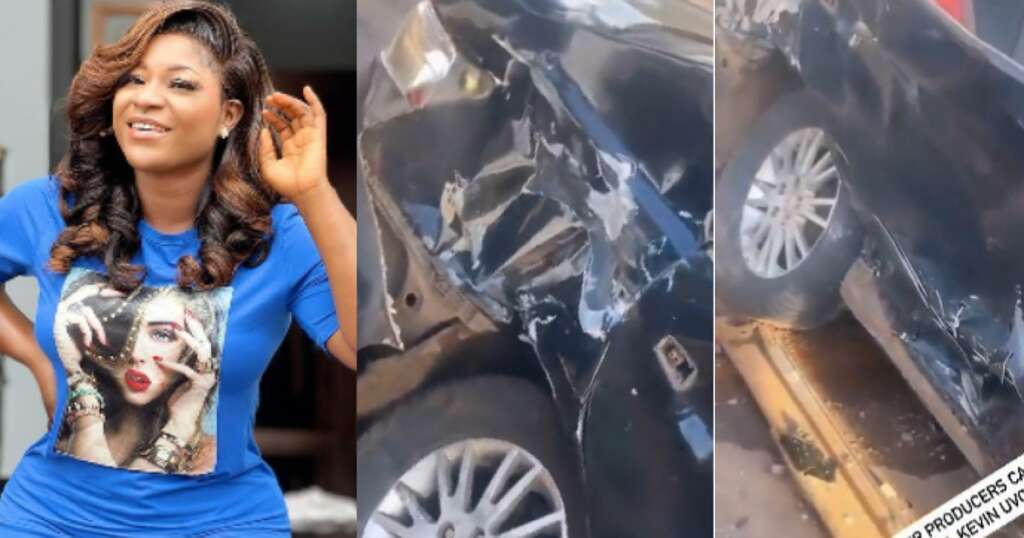 Nollywood Actress Destiny Etiko and others survived a ghastly accident