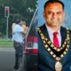 Who is the newly elected Mayor of Crawley that fights with taxi driver in road rage attack