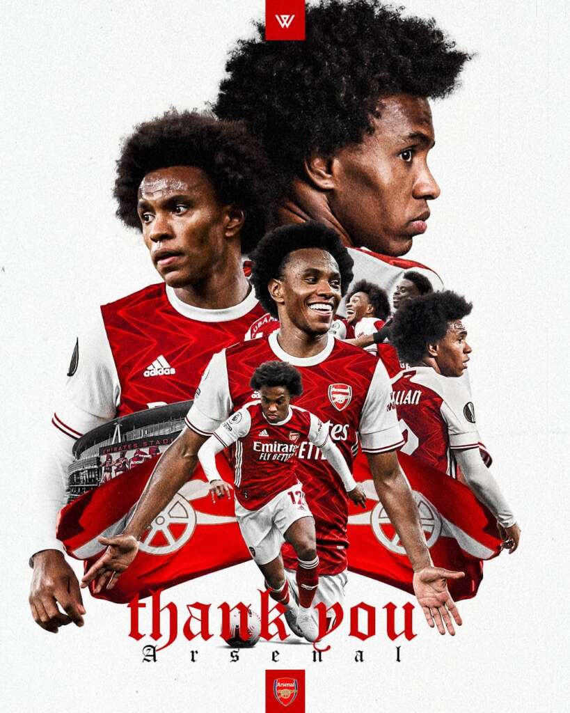 Willian terminate Arsenal two years remaining contract, apologizes to fans