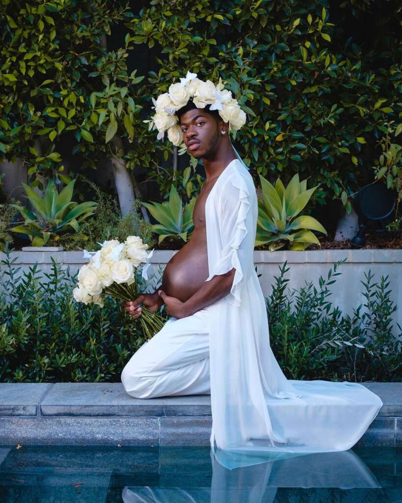 Male American Rapper Lil Nas X Shares His Pregnancy Photoshoot 0394
