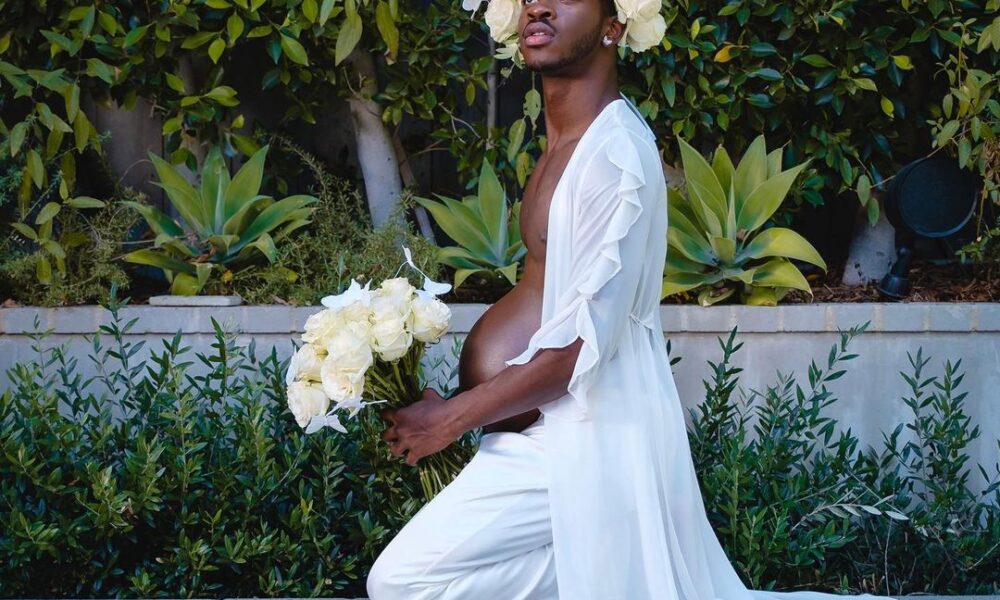 Male American Rapper Lil Nas X Shares His Pregnancy Photoshoot