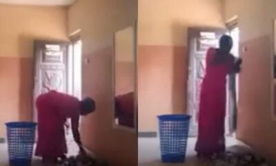 Outrage as Ghanaian woman caught stealing from church offering(VIDEO)