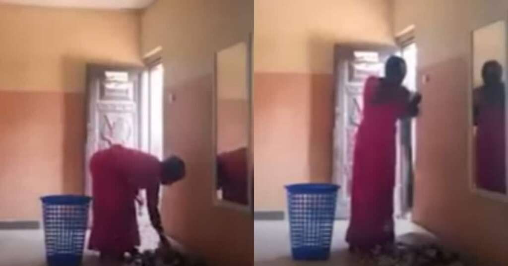 Outrage as Ghanaian woman caught stealing from church offering(VIDEO)