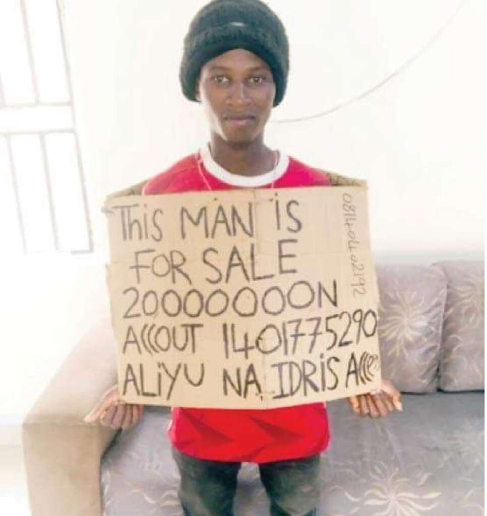 Nigerian Man put himself up for Sale.