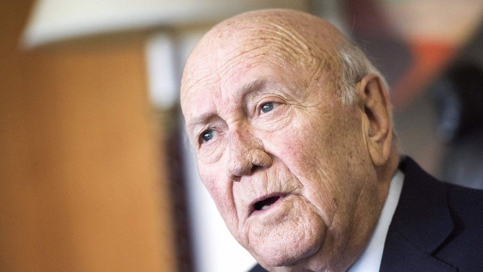 Former apartheid president of South Africa FW de Klerk dies at 85