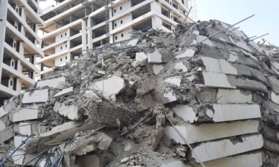 SHOCKIN! 21-Storey building collapses in Ikoyi, Lagos