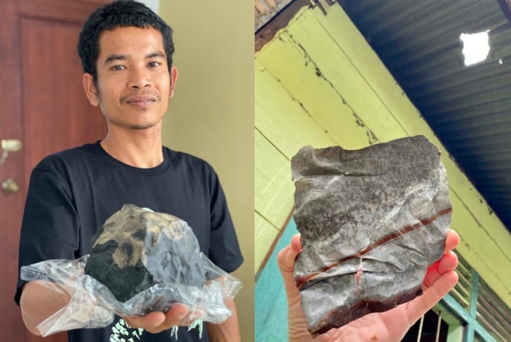 Indonesian Man Becomes A Millionaire After A Meteorite Stone Worth $1.8 Million Crashes Through His Roof