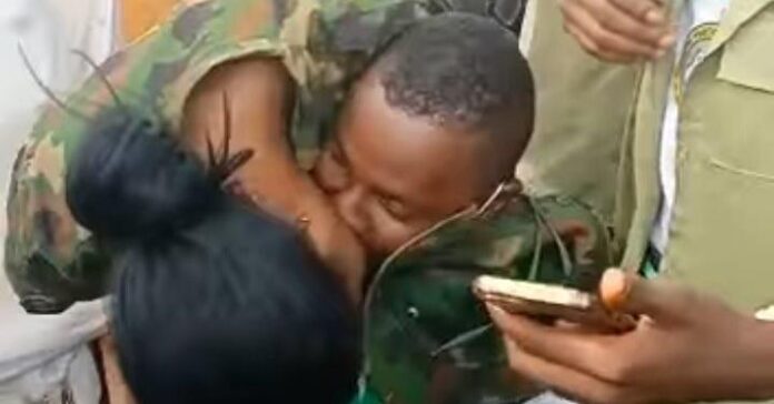 Why The Nigerian Army Detained The Female Soldier That Accepted A Marriage Proposal From A Corps Member In Kwara State.