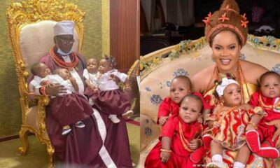 The Oba of Benin Names His Quadruplets In A Royal Ceremony