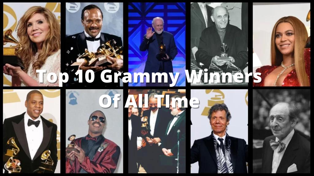 Top 10 Grammy Award Winners of All Time.