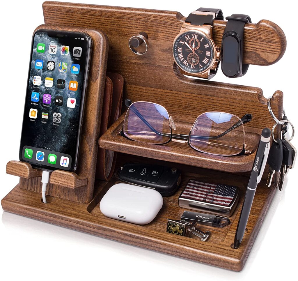 TESLYAR WOOD PHONE DOCKING STATION