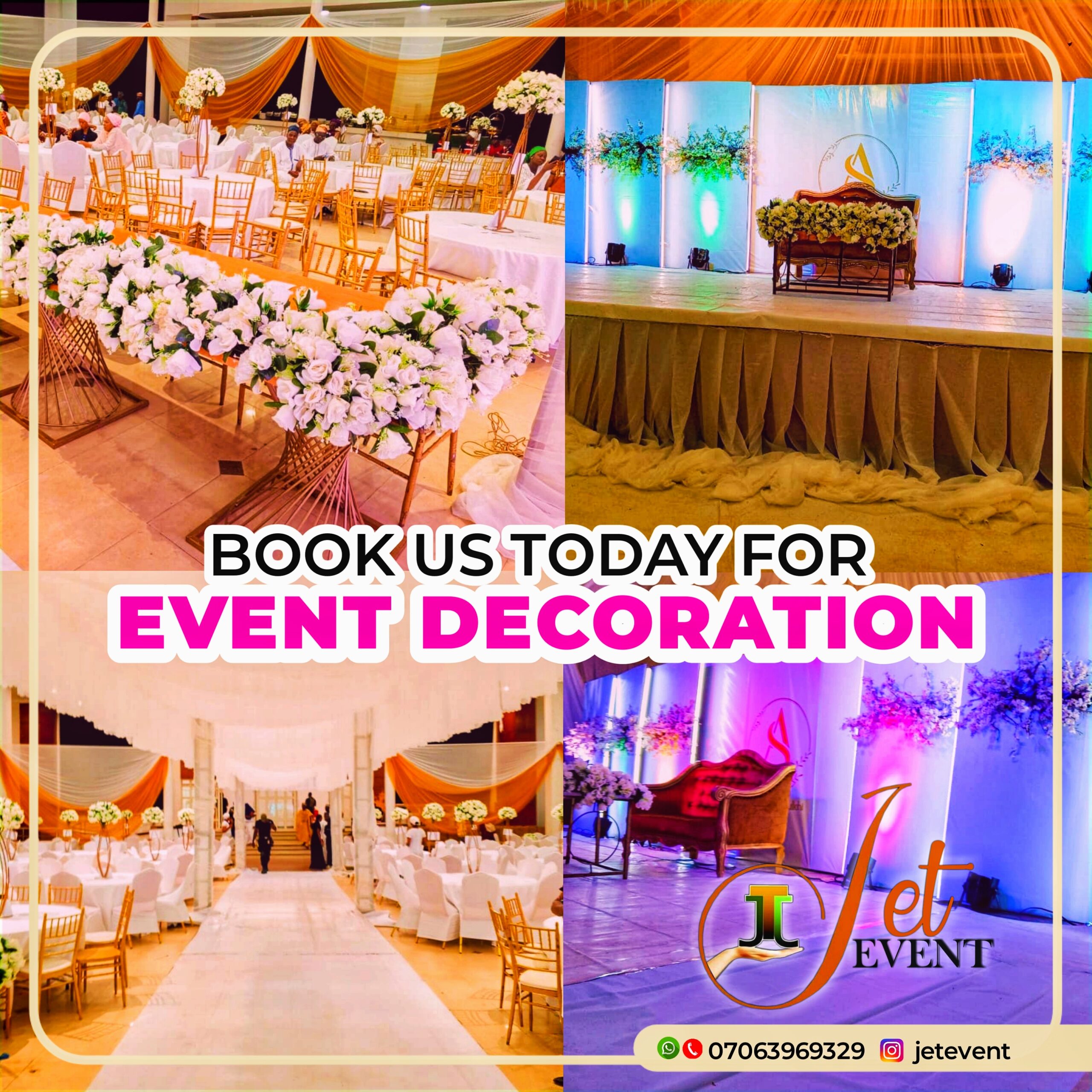 Jet Event Decorations - Best Event Decorator in Nigeria.