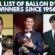 Full List of Ballon d'Or Winners since 1956