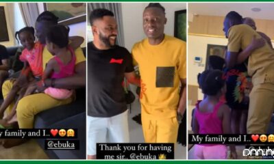 Adorable Moment BBNaija Chizzy Surprises Ebuka At His Home