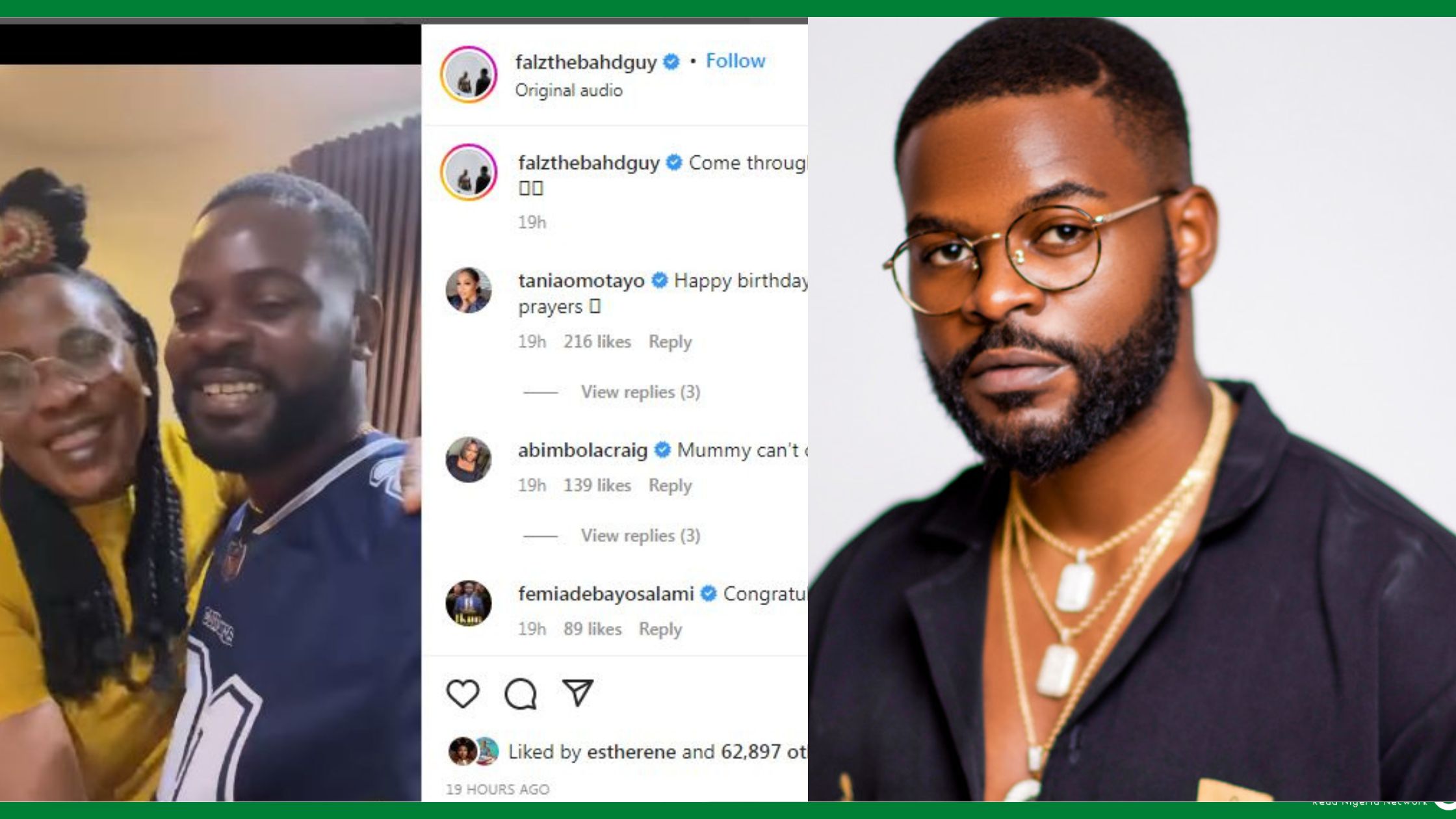 Reactions: As Falz Mother Cries Out On Falz Birthday
