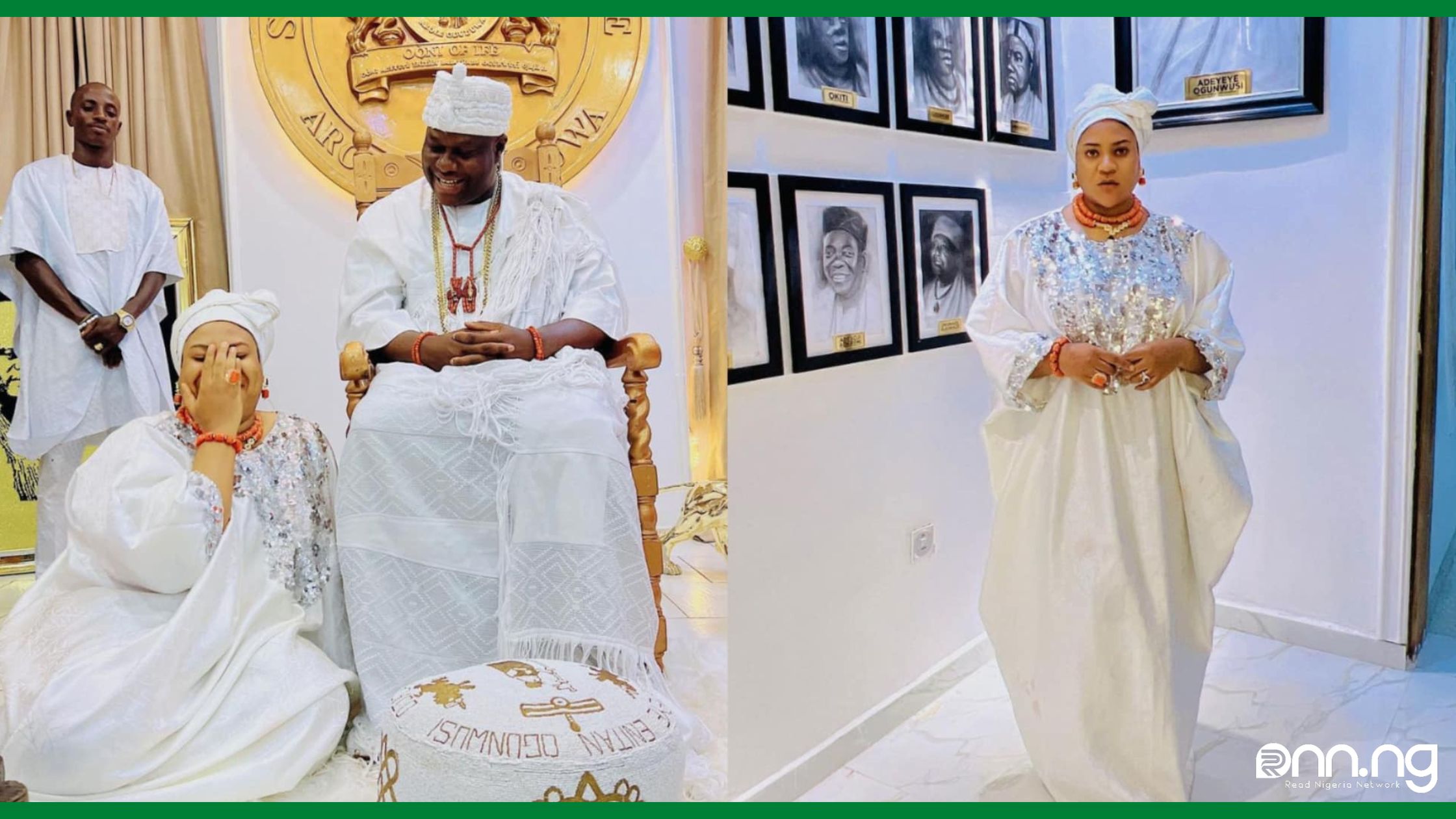 Actress Nkechi Blessing Celebrates Ooni of Ife On His 7th-Year Coronation Anniversary