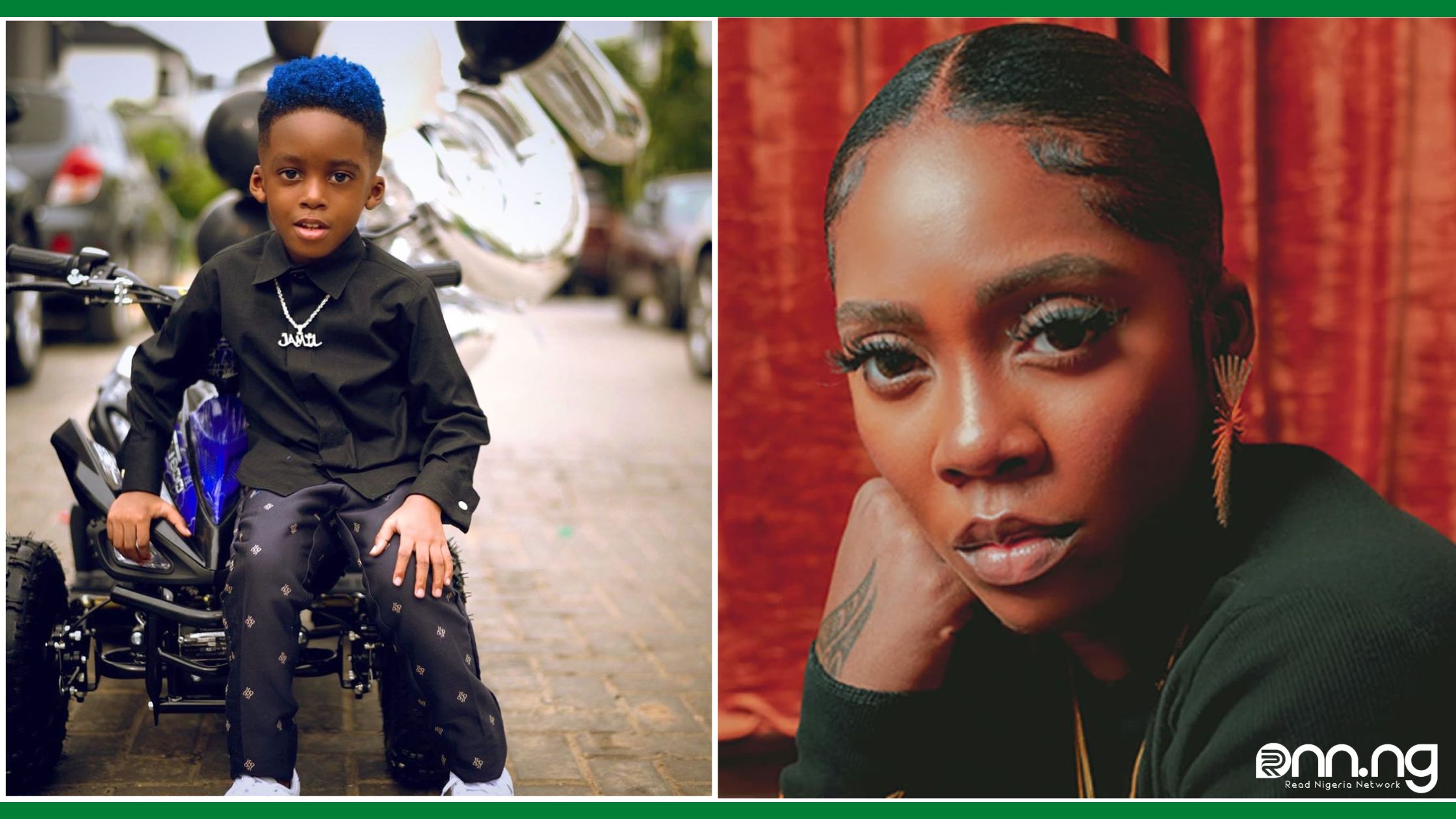 Adorable Moment Tiwa Savage's Son, Jamil Confronts Her Choice of Words During Live Session
