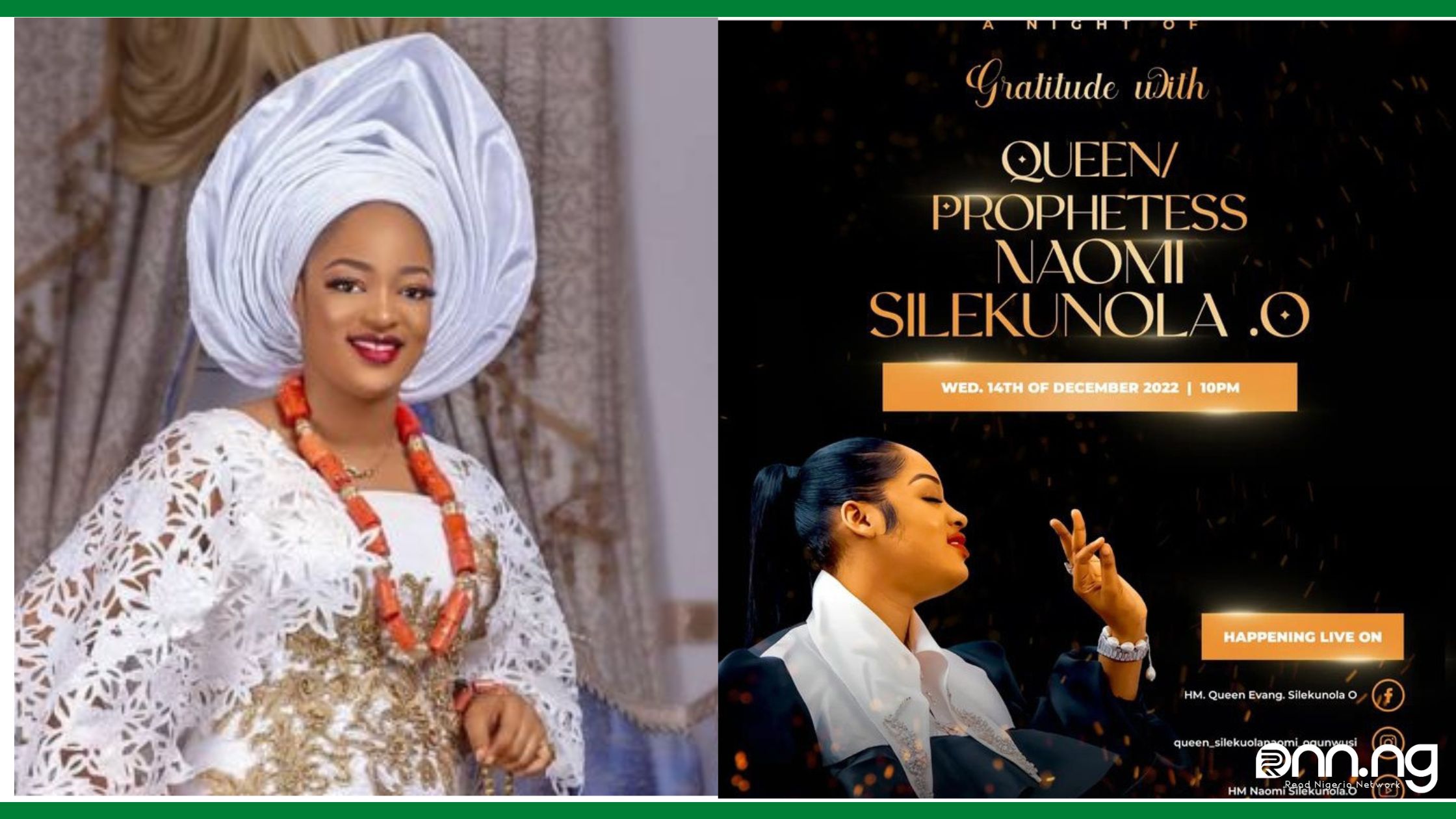 Ooni’s Ex-Queen Prophetess Naomi To Host a Night of Gratitude Days After Returning To Church