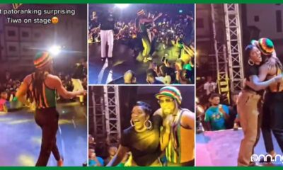 Singer Patoranking Surprises Tiwa Savage On Stage During Performance