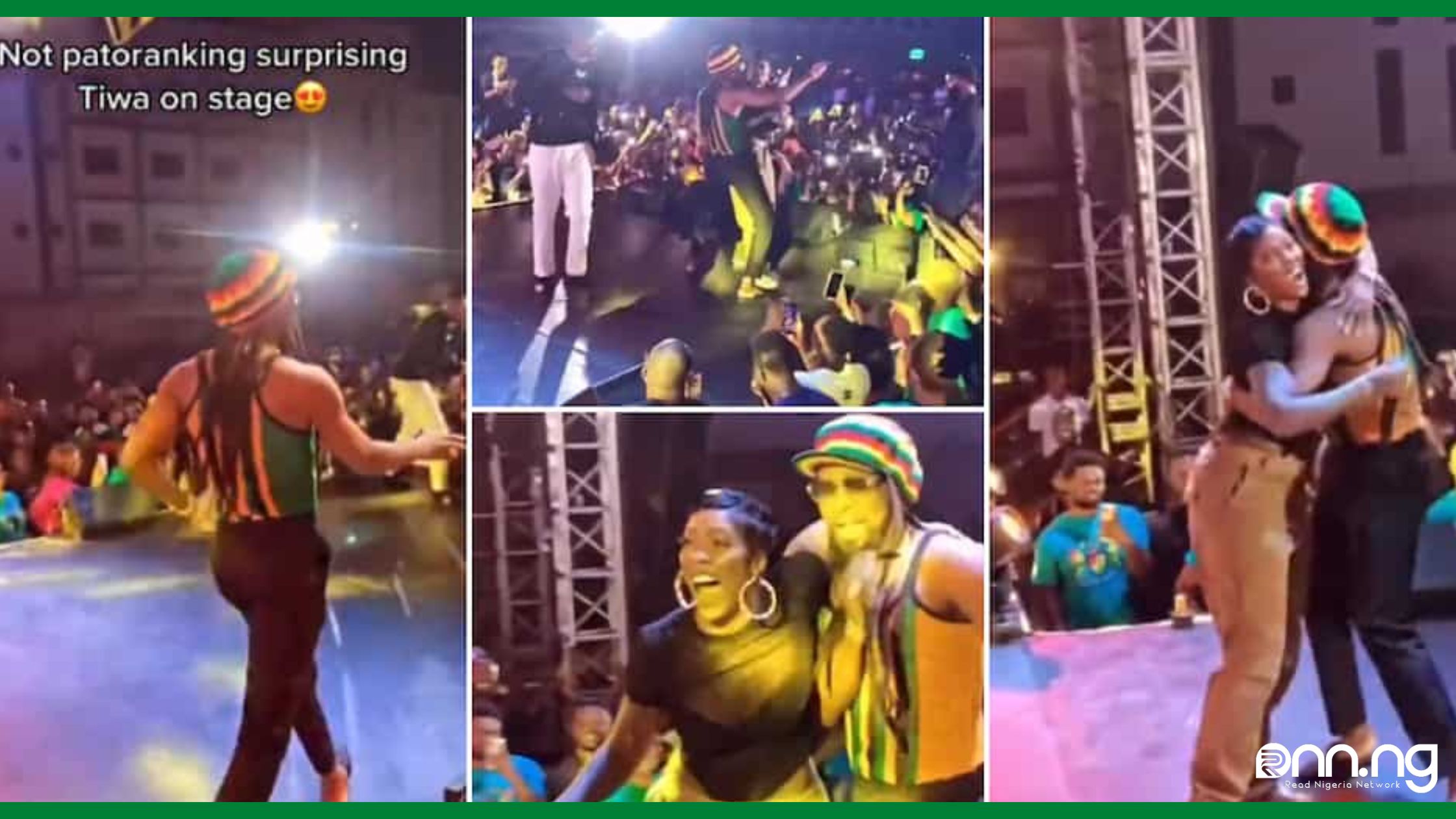 Singer Patoranking Surprises Tiwa Savage On Stage During Performance