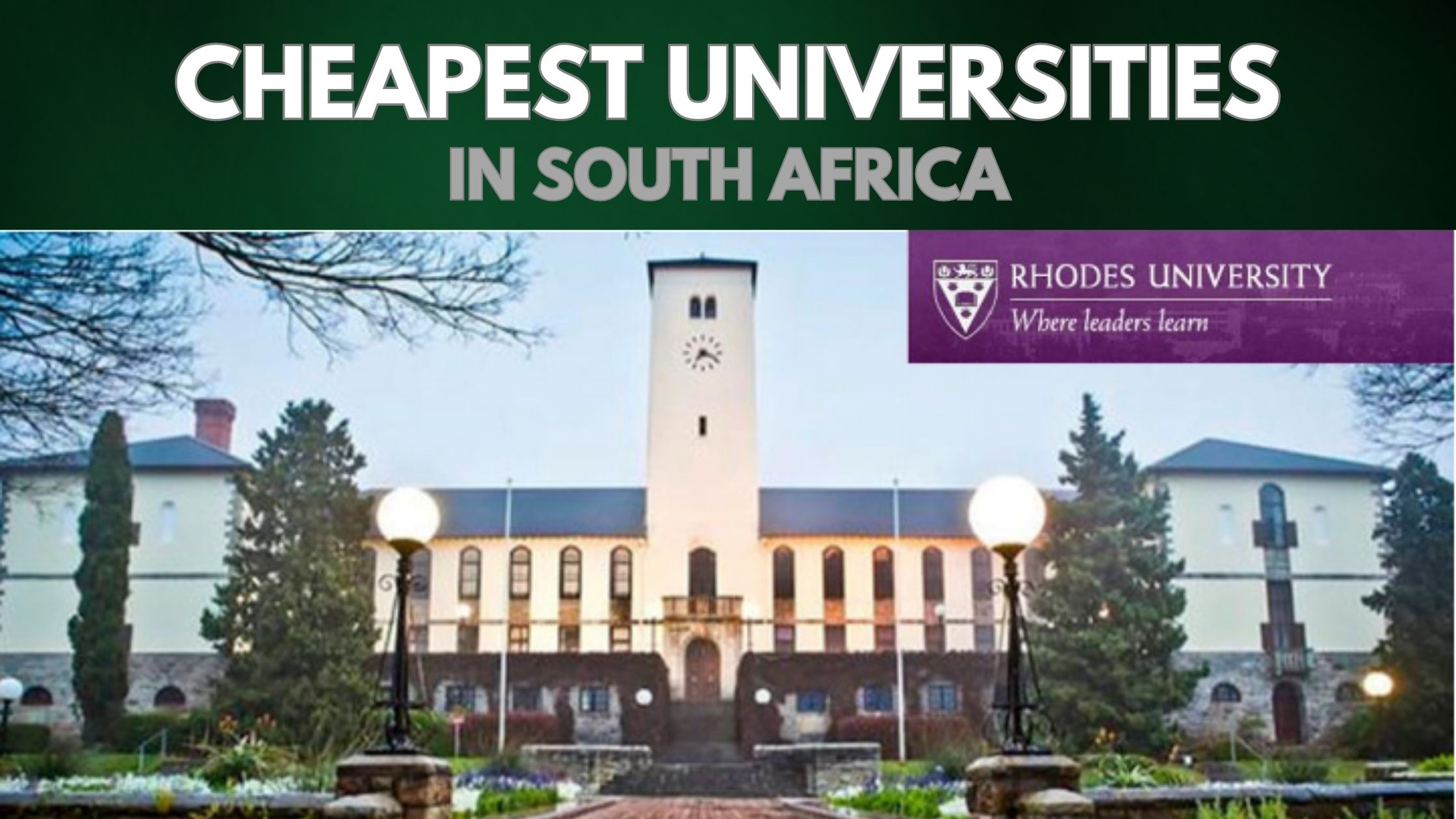 Cheapest Universities In South Africa