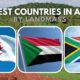 Top 10 Largest Countries in Africa by Landmass - RNN