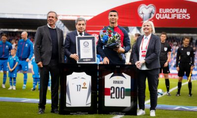 Guinness World Records honors Cristiano Ronaldo for reaching 200th international caps