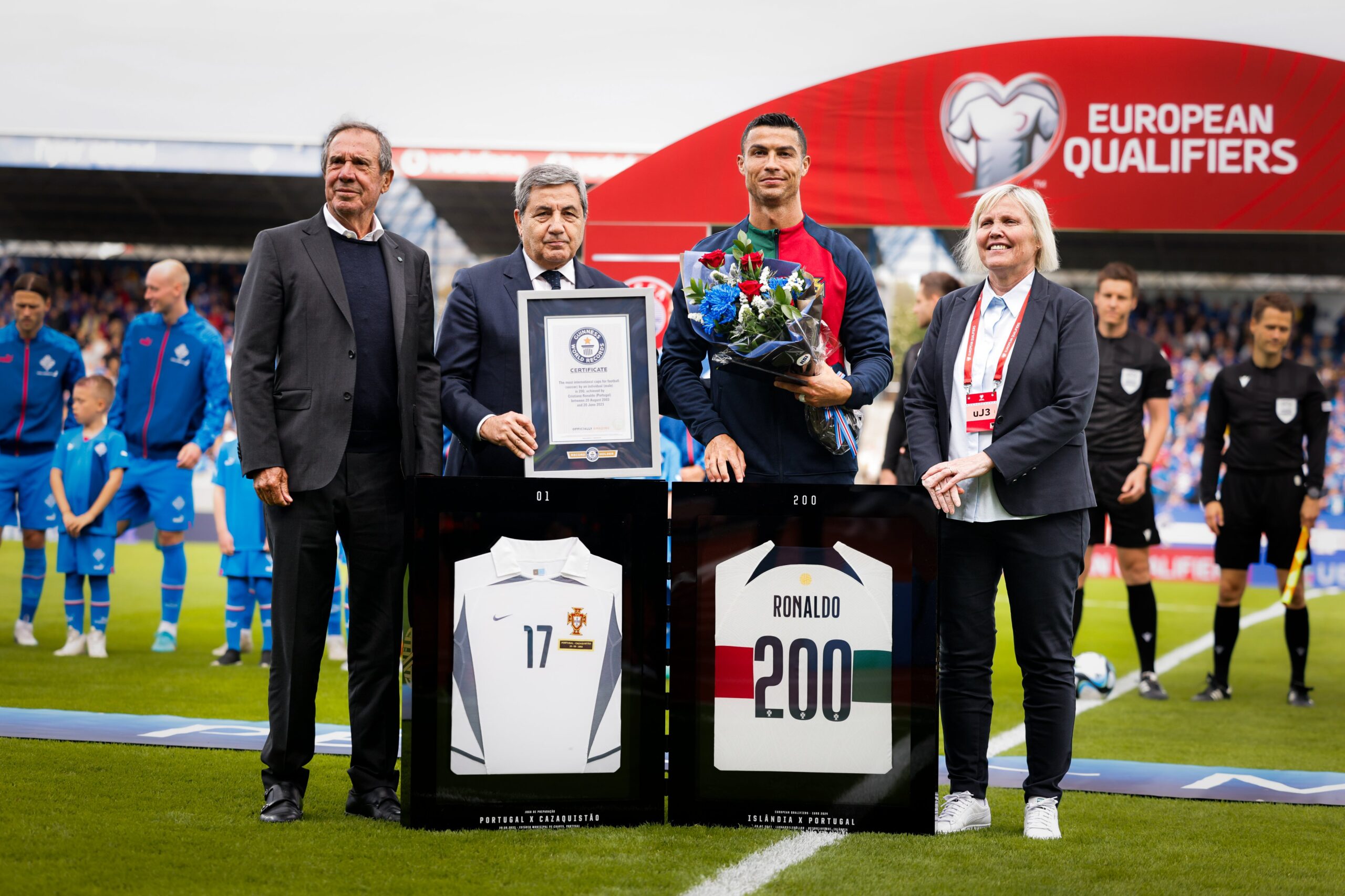 Guinness World Records honors Cristiano Ronaldo for reaching 200th international caps