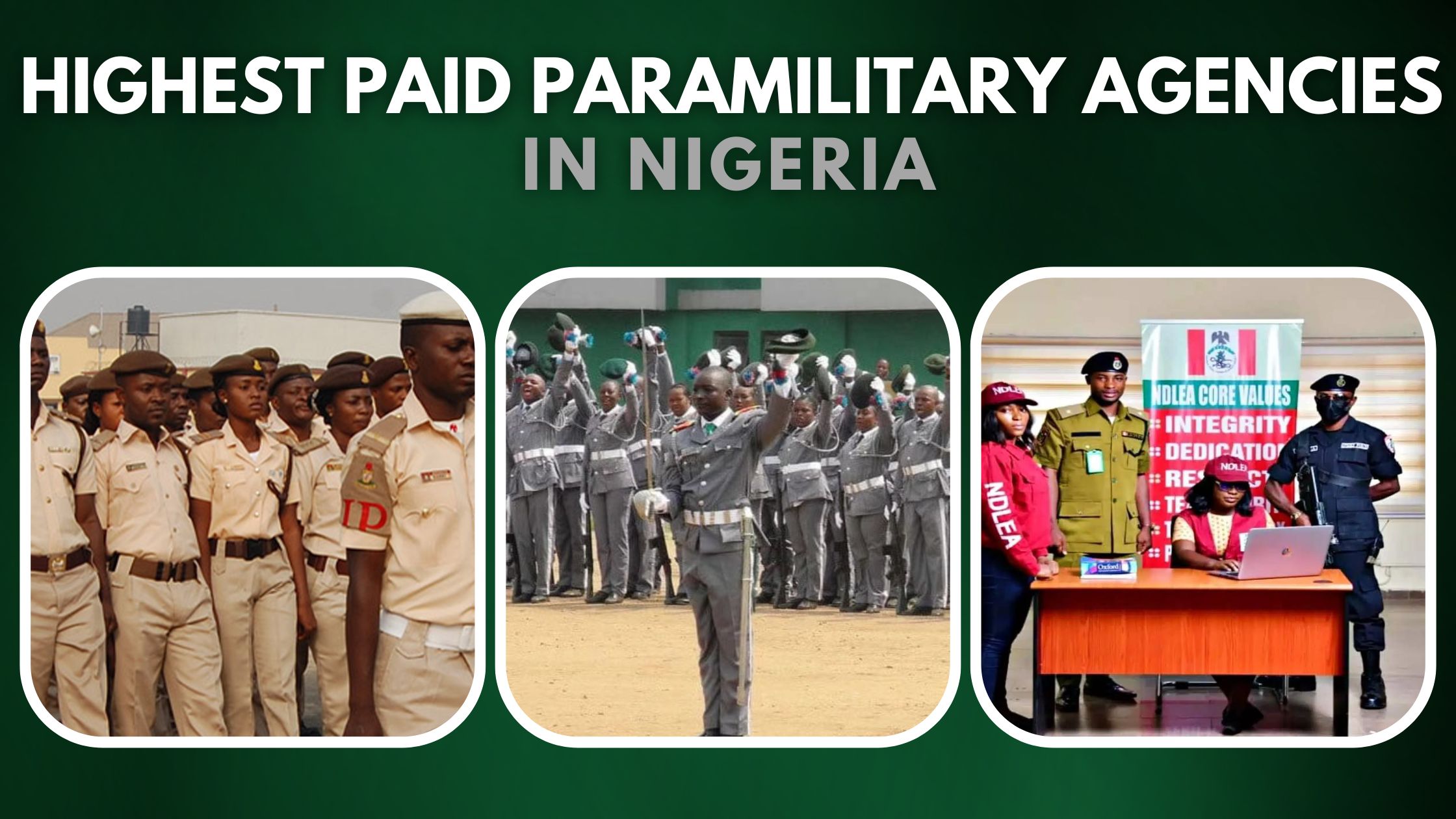 Highest Paid Paramilitary Agencies In Nigeria