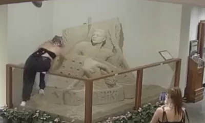 Teenage girls arrested for damaging sand sculpture at Royal Hawaiian Hotel