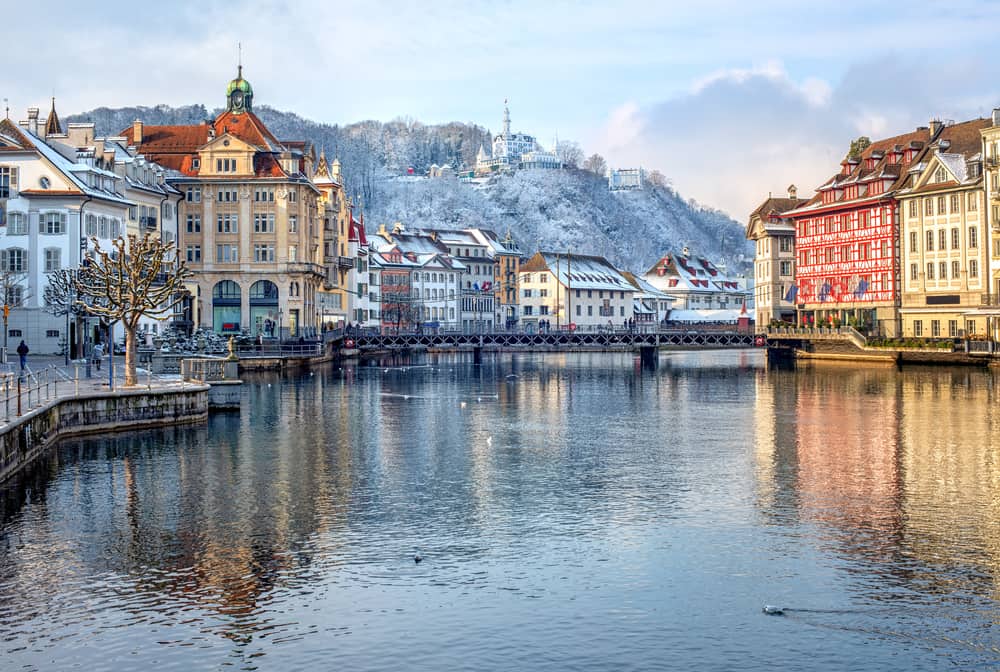 Lucerne, Switzerland lakeside