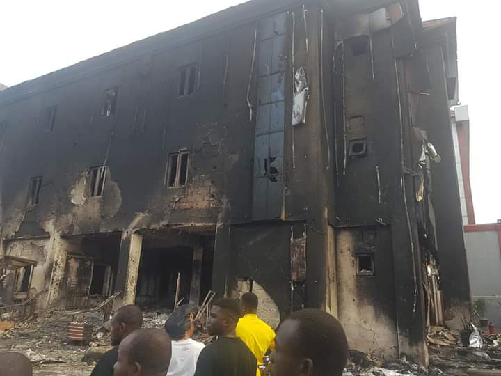 Fire Guts Soprom Hotel In Onitsha,Anambra State