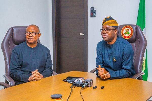 Obi Meets Makinde in Ibadan, Pushes United Nigeria Agenda as 2027 Consultations Intensify